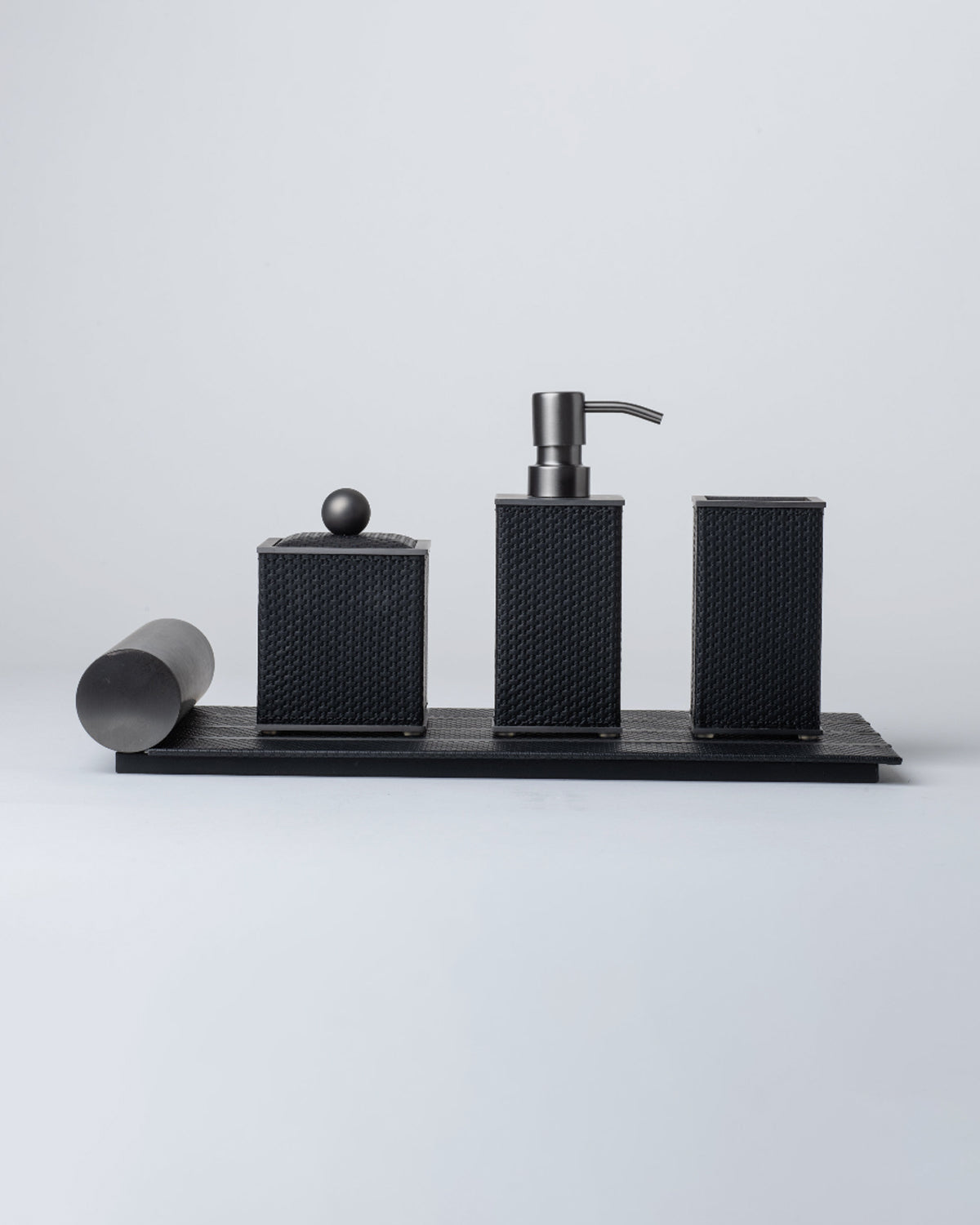 Onyx Weave Bathroom Accessory Set
