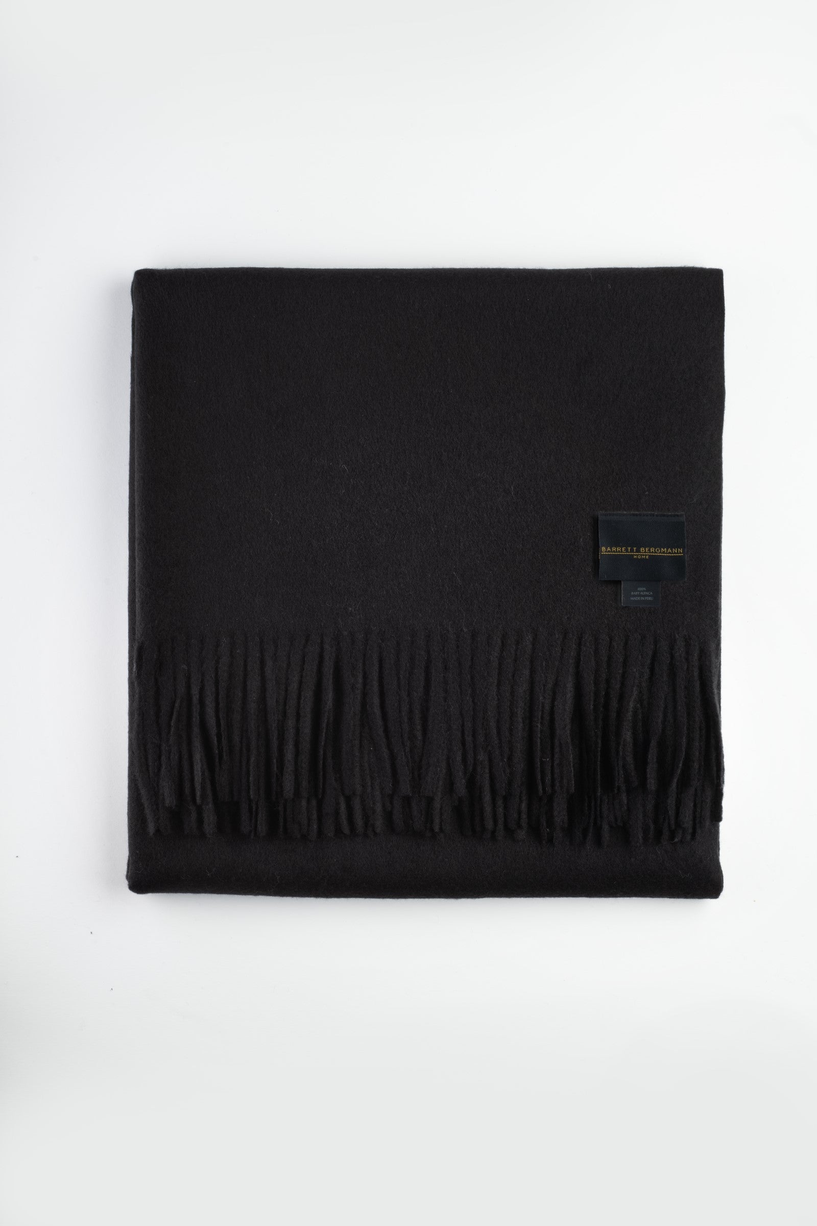 Artisanal Baby Alpaca Throw Small - Black