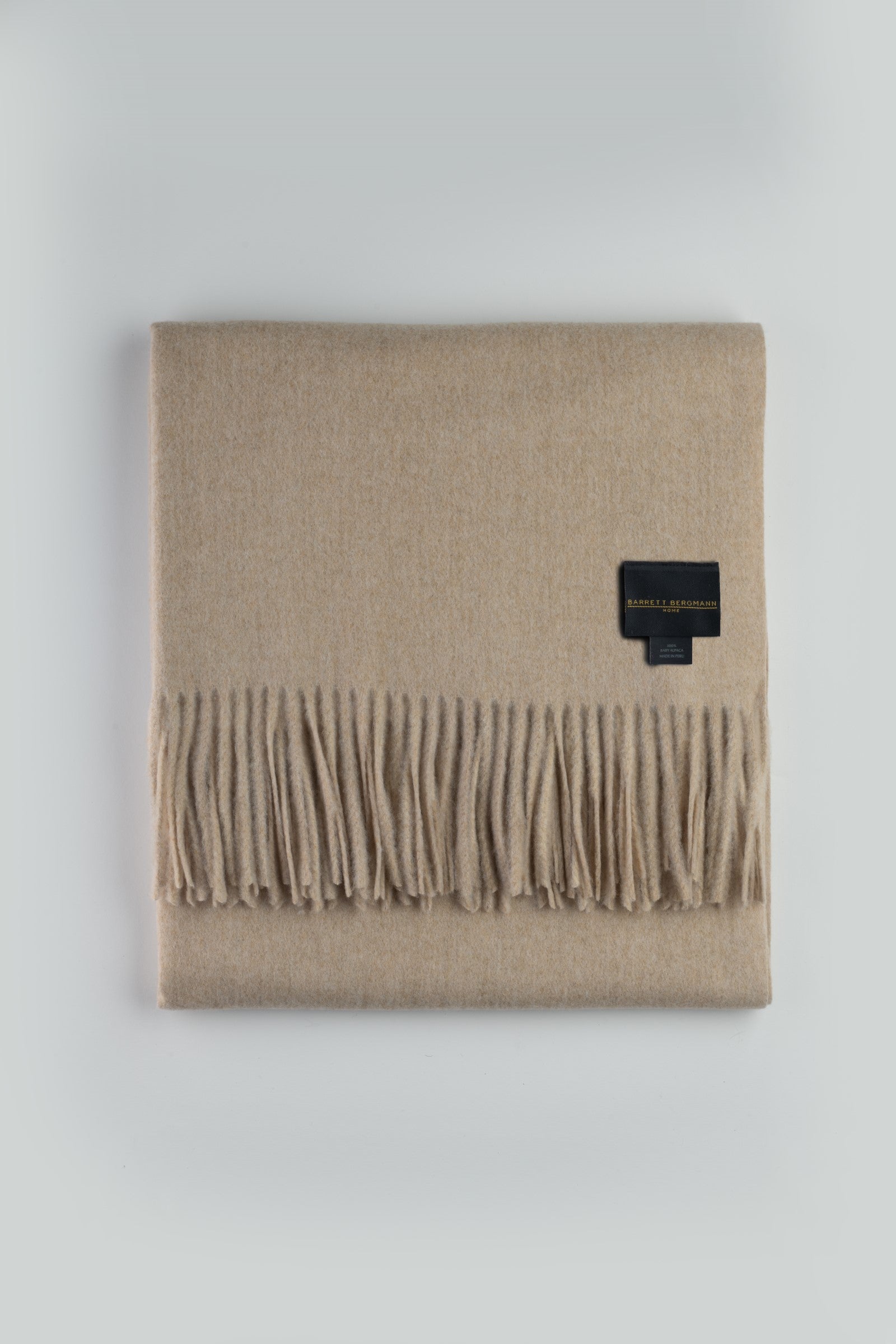 Artisanal Baby Alpaca Throw Small - Sand