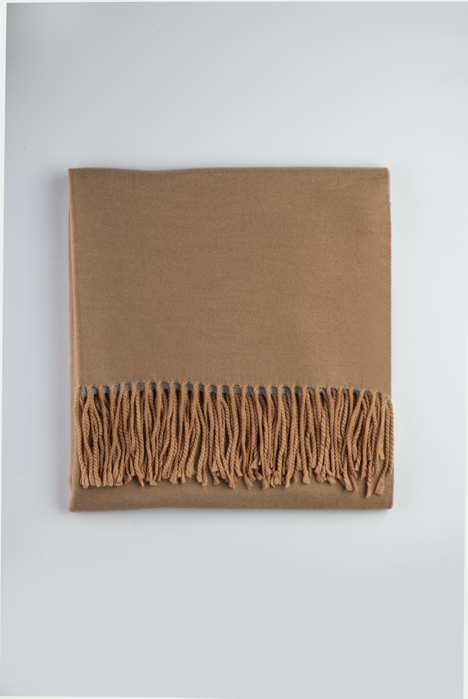Artisanal Baby Alpaca Throw Small - Fawn / Grey