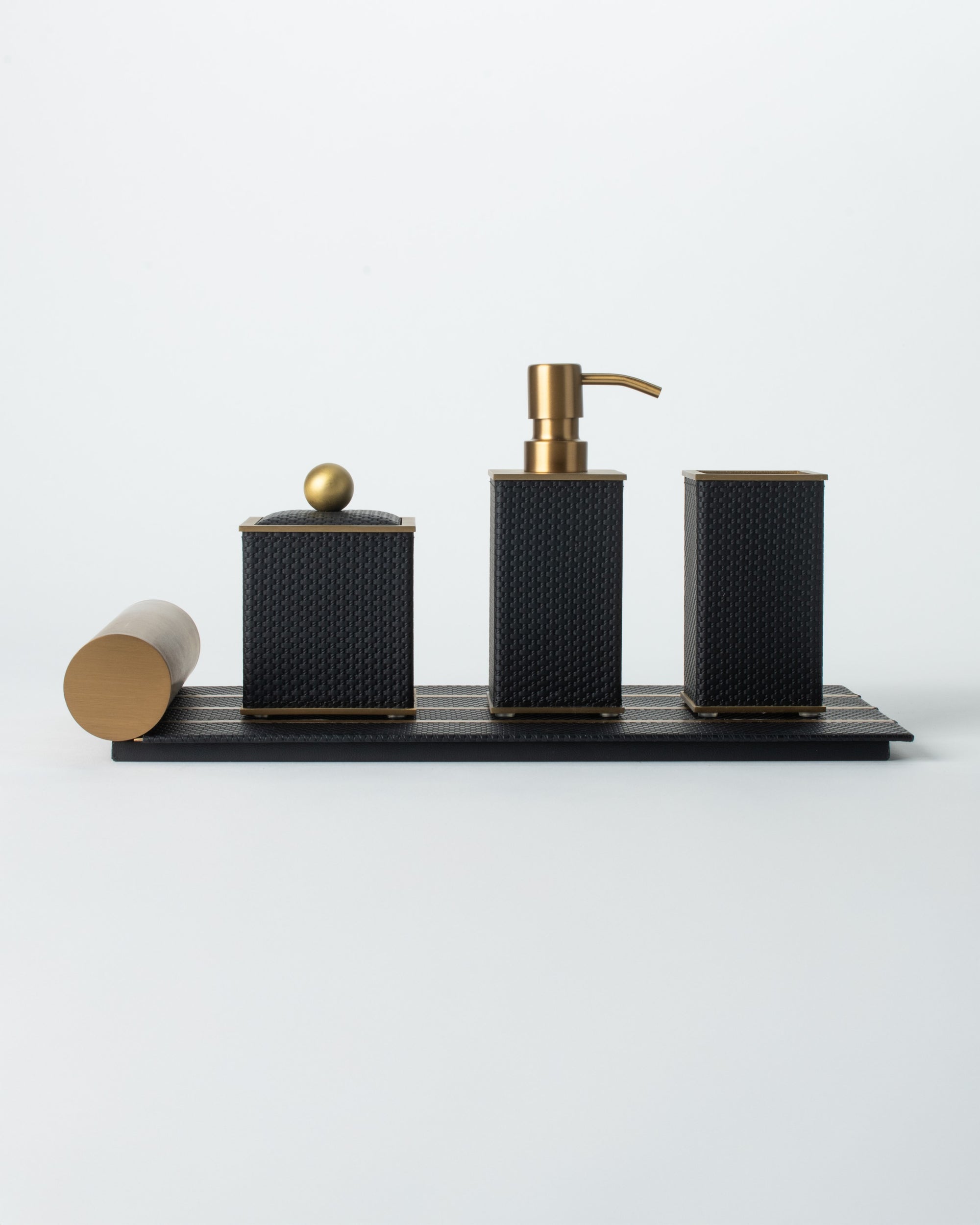 Onyx Weave Bathroom Accessory Set