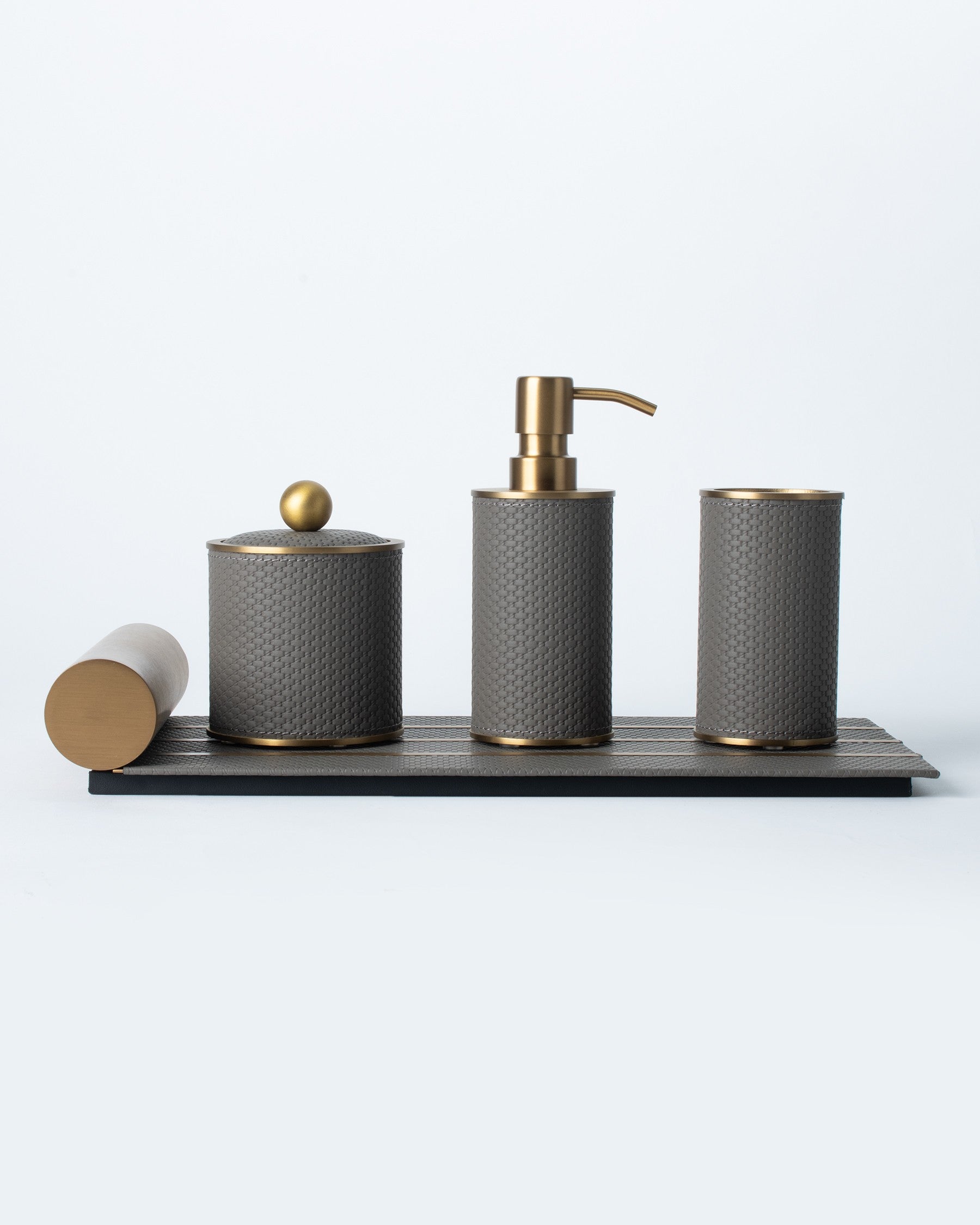 Slate Weave Bathroom Accessory Set