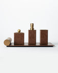 Cognac Bathroom Accessory Set