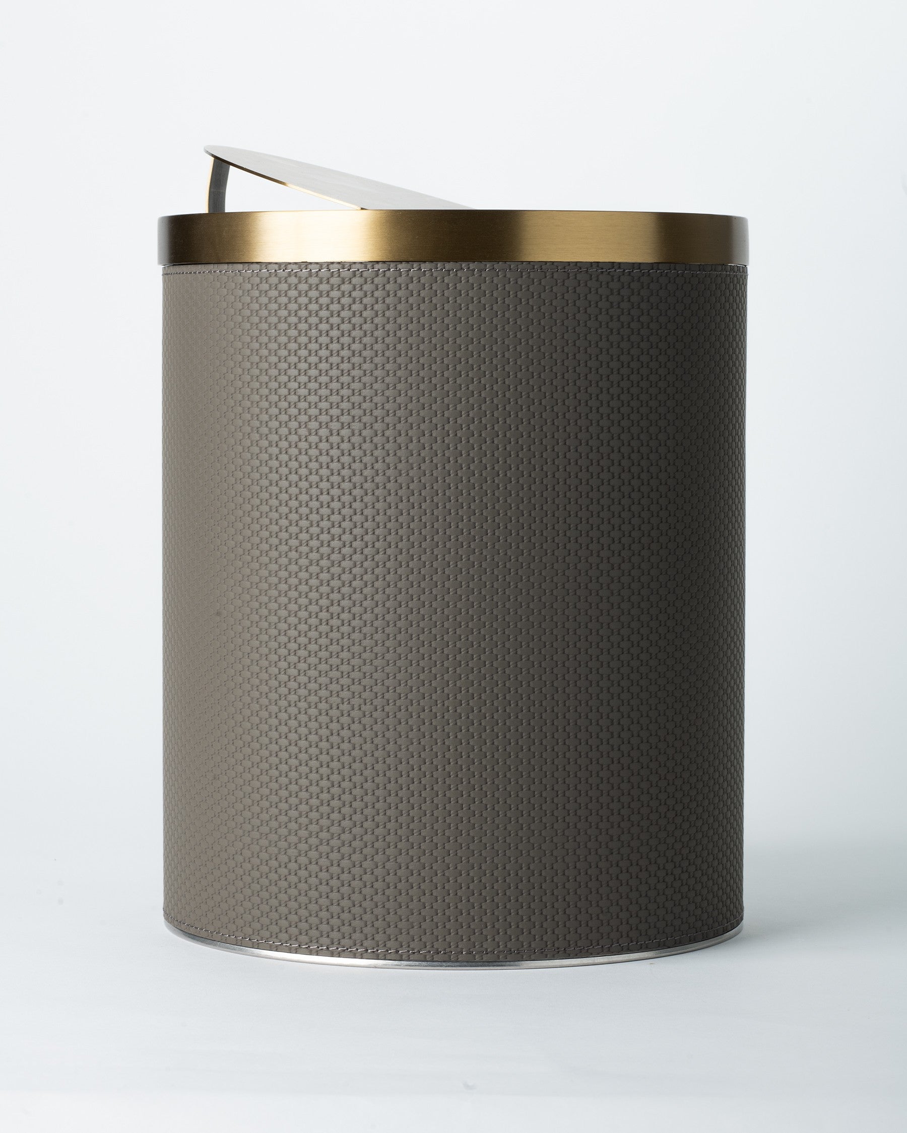 Slate Weave Trash Bin