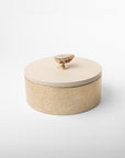 Guilded Alibaster Round Decorative Box