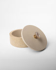 Guilded Alibaster Round Decorative Box