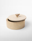 Guilded Alibaster Round Decorative Box