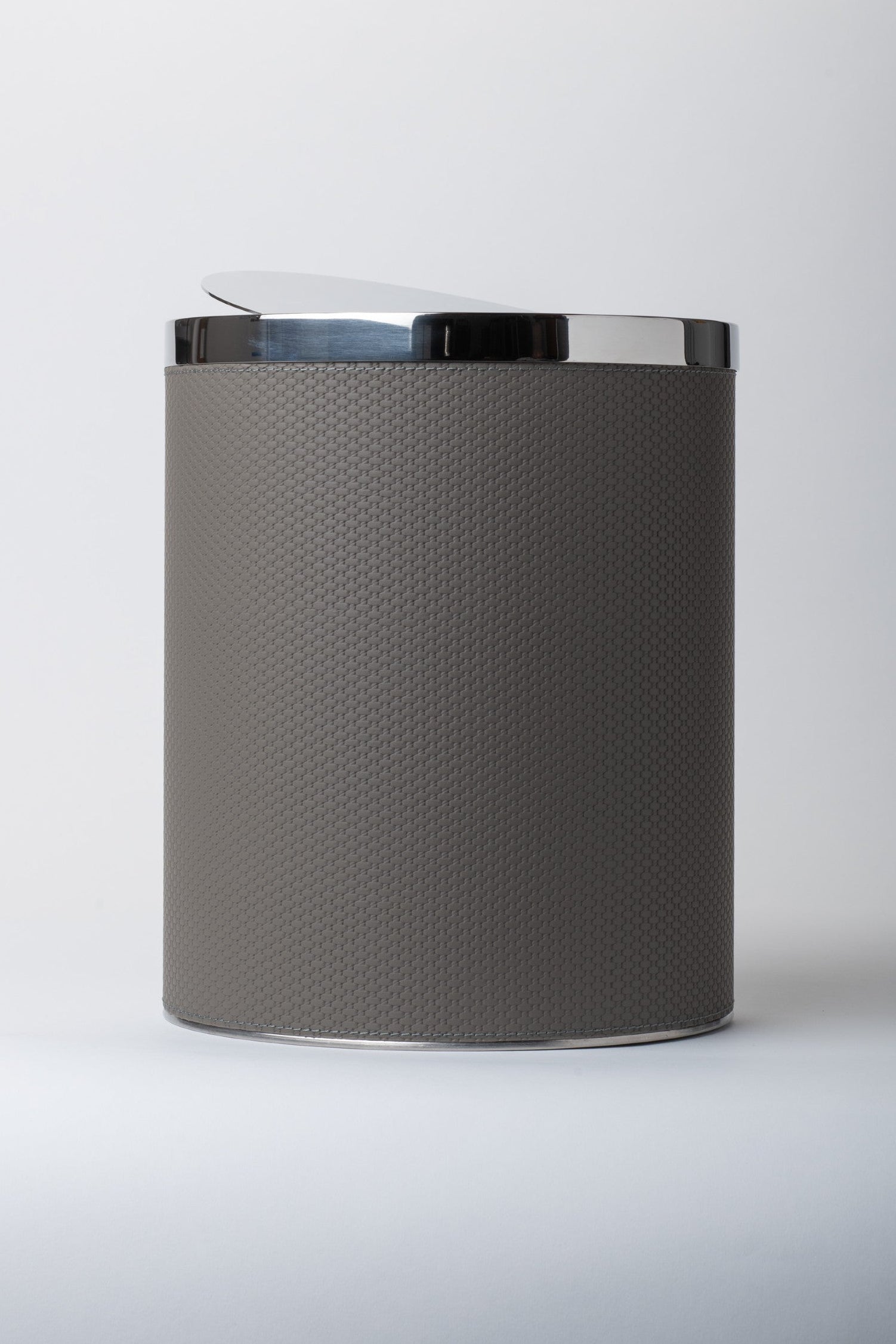 Slate Weave Trash Bin