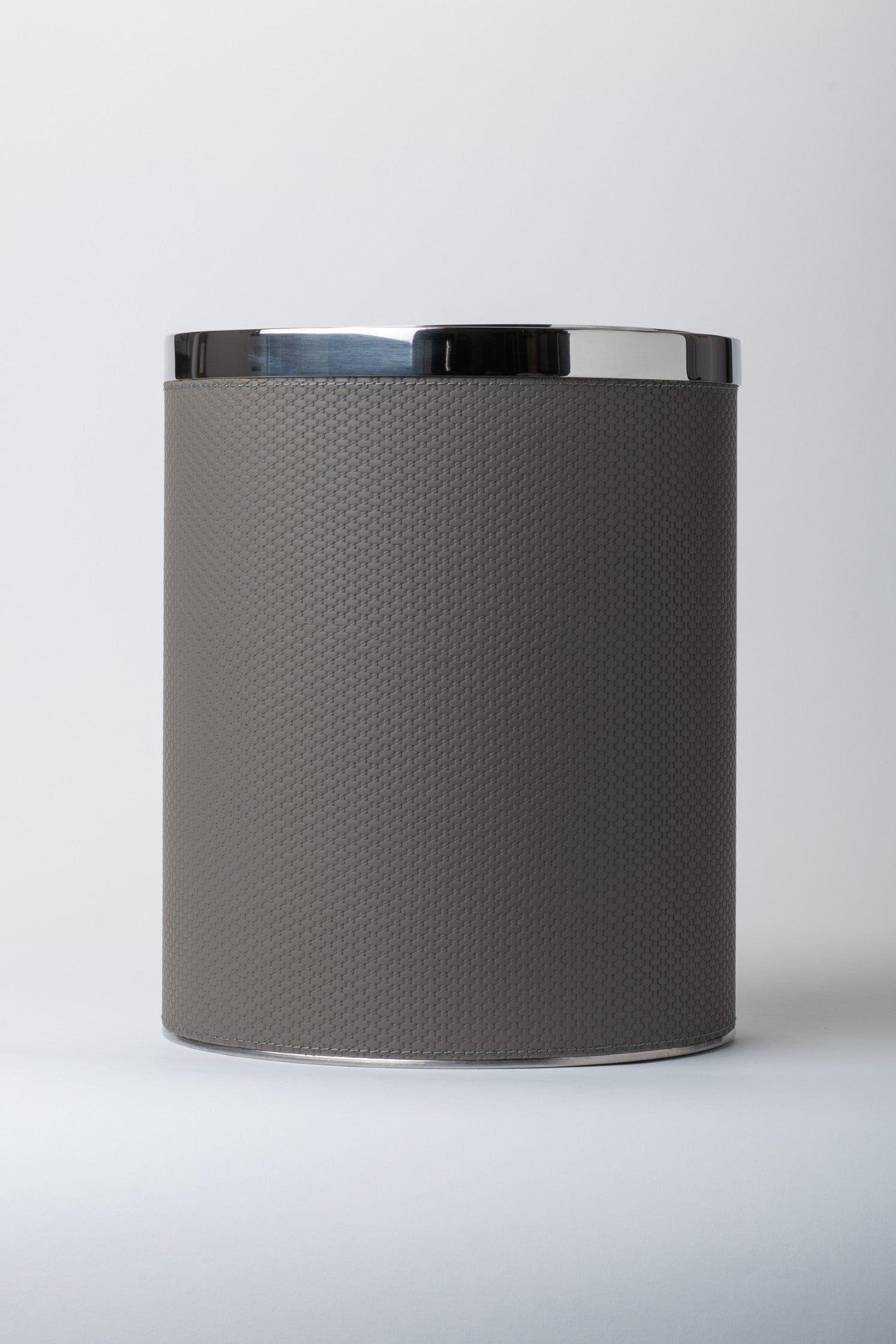 Slate Weave Trash Bin